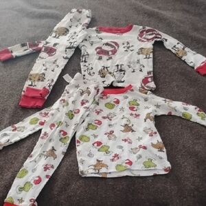 3 Carter's X Mas Kids Pajama Set. 2 Pieces And Onesie